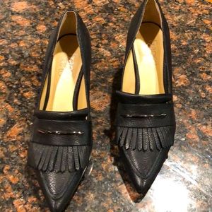 Loafers with block heel